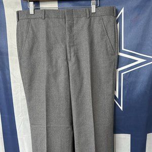 Christian Dior Monsieur Pants Mens Flat Front Gray Slacks Size Business Casual